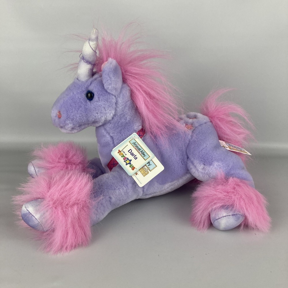 Animal Alley DARLA Unicorn Plush Purple & Pink Toys R Us With Tags SEE PICS